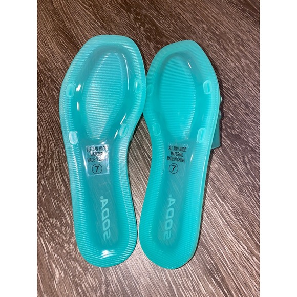 3x Pairs 6 Fashion Nova Blue‎ Mint Green Pink Jelly Cuban Matte Slide Sandals - Picture 8 of 8